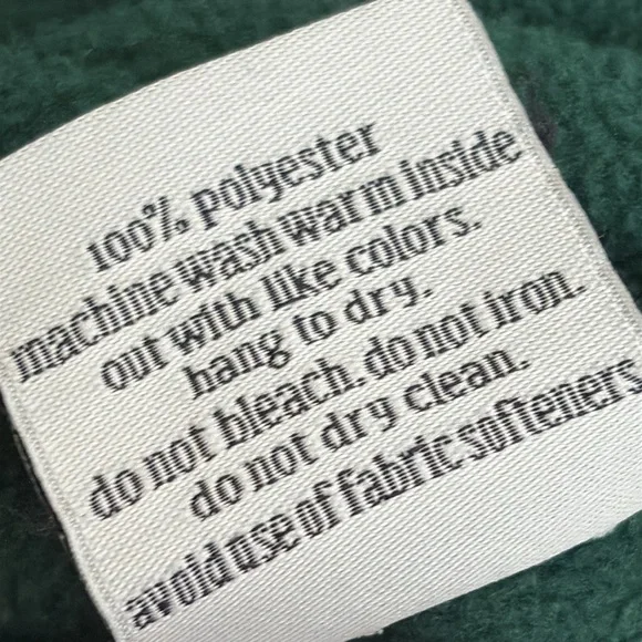 Dudley Stephens Park Slope Fleece Long Sleeve Stand Up Collar Green Size M - Picture 10 of 12